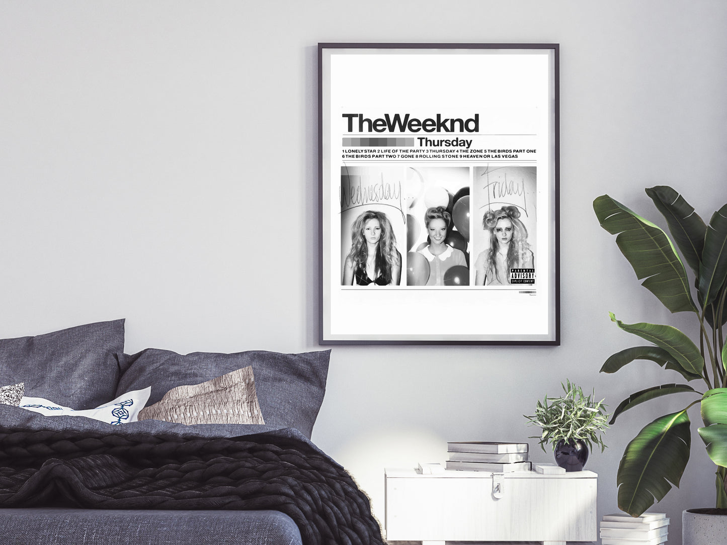 The Weeknd Thursday Album Cover Poster Black and White Music Wall Art Digital Download
