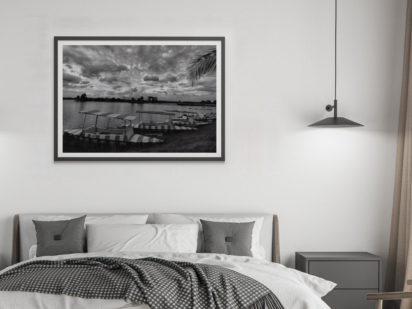 boat on the side beach poster luxury fashion print black and white vintage beach photography seaboard canvas wall art digital download printable wall art poster, digital download