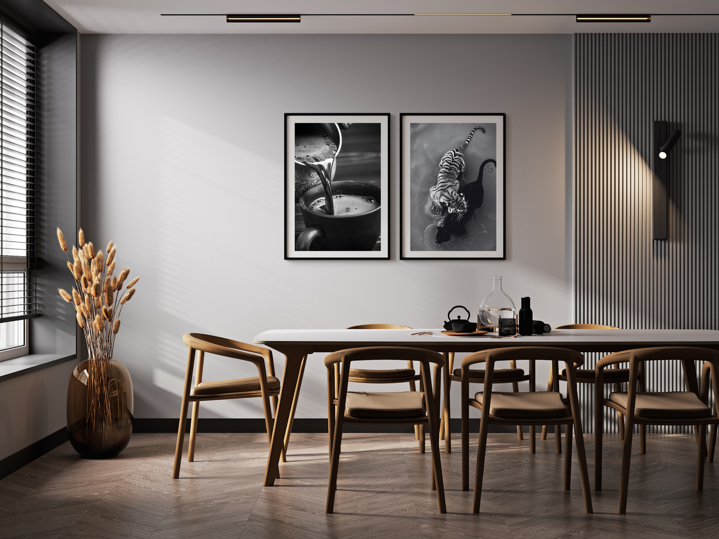 Coffee Pour Poster Black and White – Hot Coffee Art Print For Kitchen, Café And Wall Decor (Digital Download)