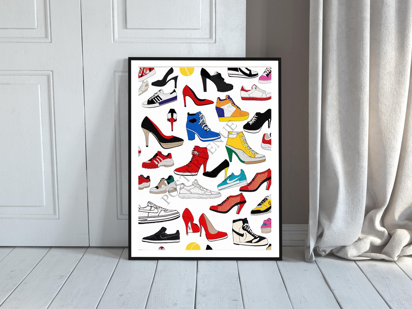 sneakers and heels print hypebeast luxury decor sneakerhead print sneaker wall art fashion photography y2k room decor digital download printable wall art poster, digital download
