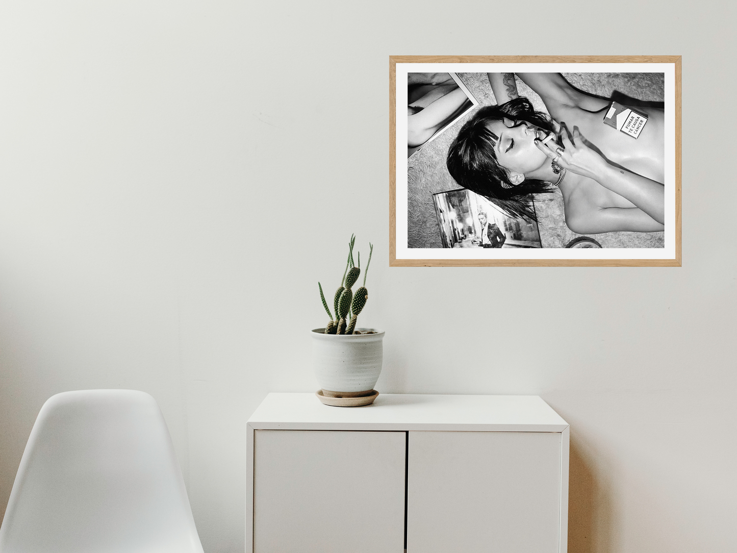 Woman Smoking Poster Black And White Sensual Fine Art Wall Art Digital Download