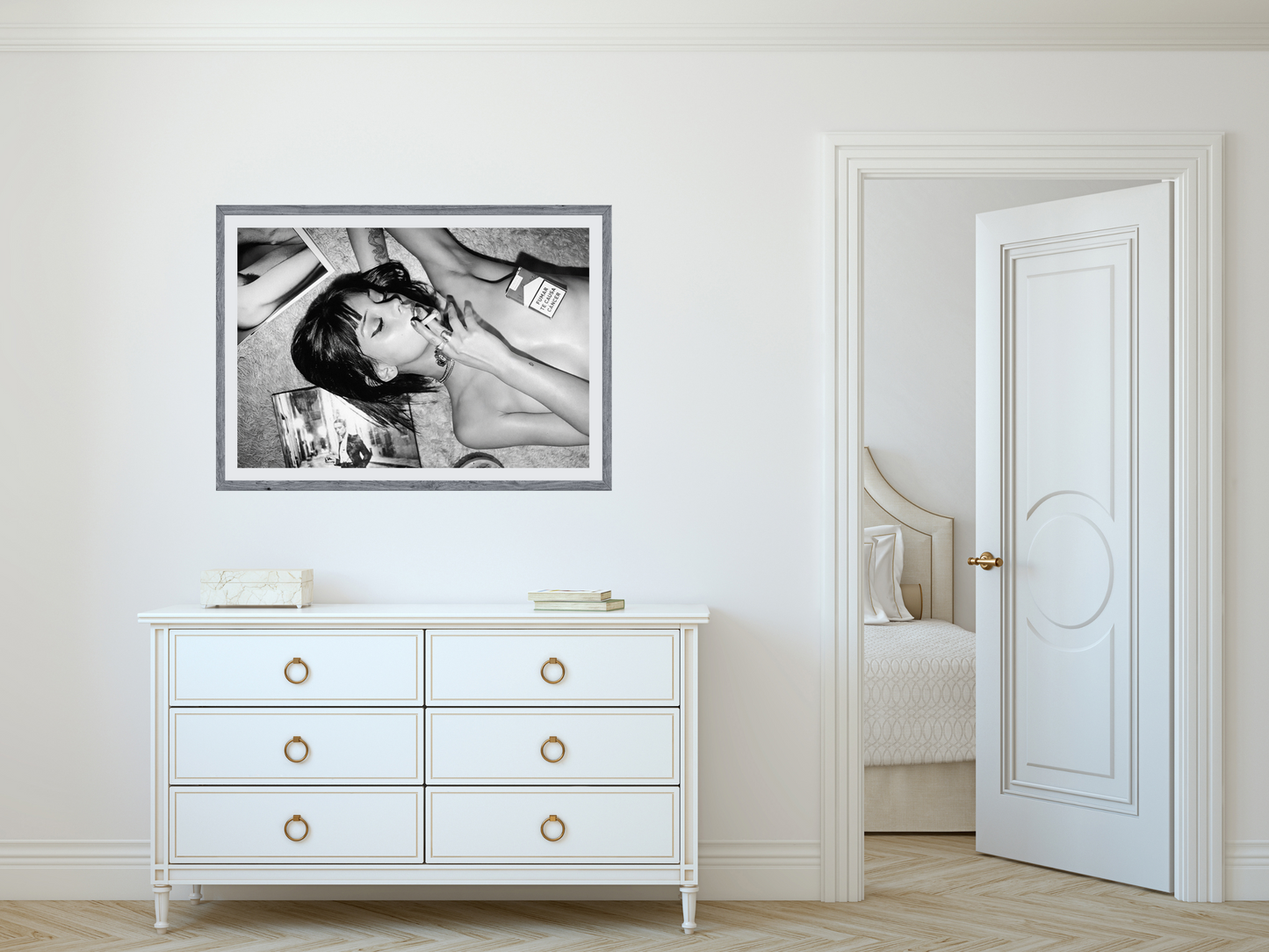 Woman Smoking Poster Black And White Sensual Fine Art Wall Art Digital Download