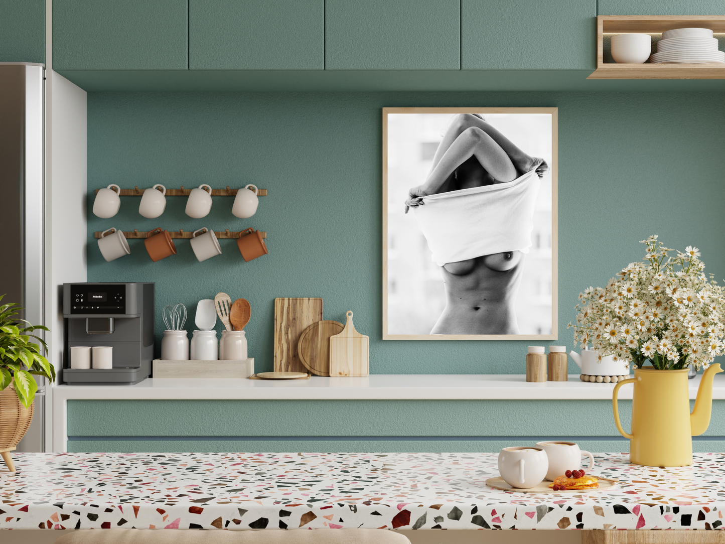 Woman Nude Poster Black And White Sensual Fine Art Wall Decor Digital Download
