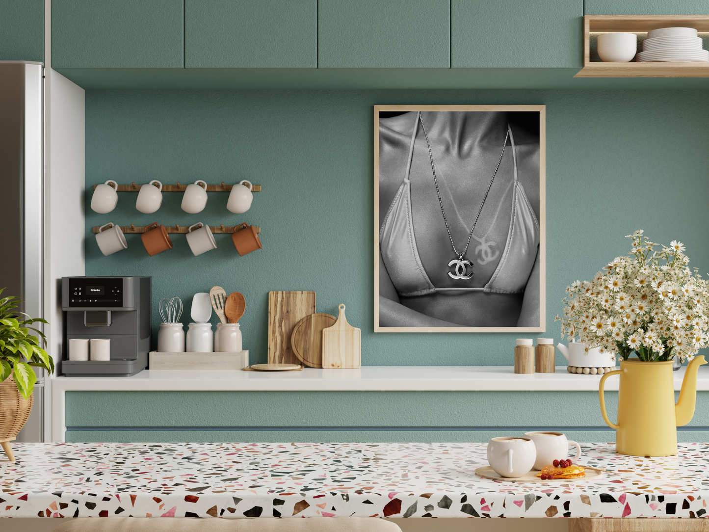 Chanel Logo Necklace Bikini Fashion Photography Poster Digital Download