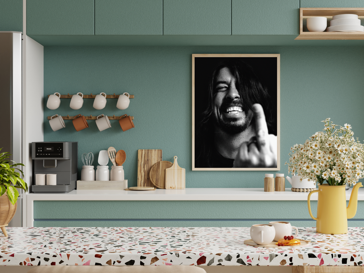 Dave Grohl Rock and Roll Rebellious Portrait Digital Download