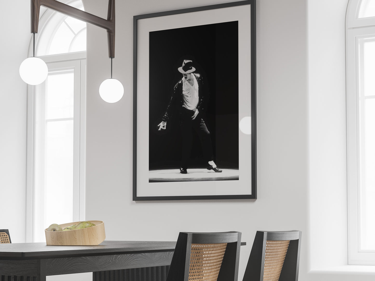 Vintage Michael Jackson Poster Black and White Music Wall Art Digital Download