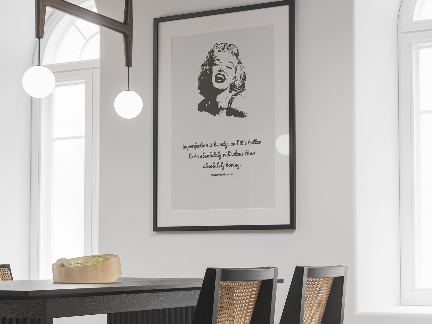 Marilyn Monroe Quote Art Print, Black and White, Hypebeast Wall Art, Teen Girl Room Decor, Digital Download