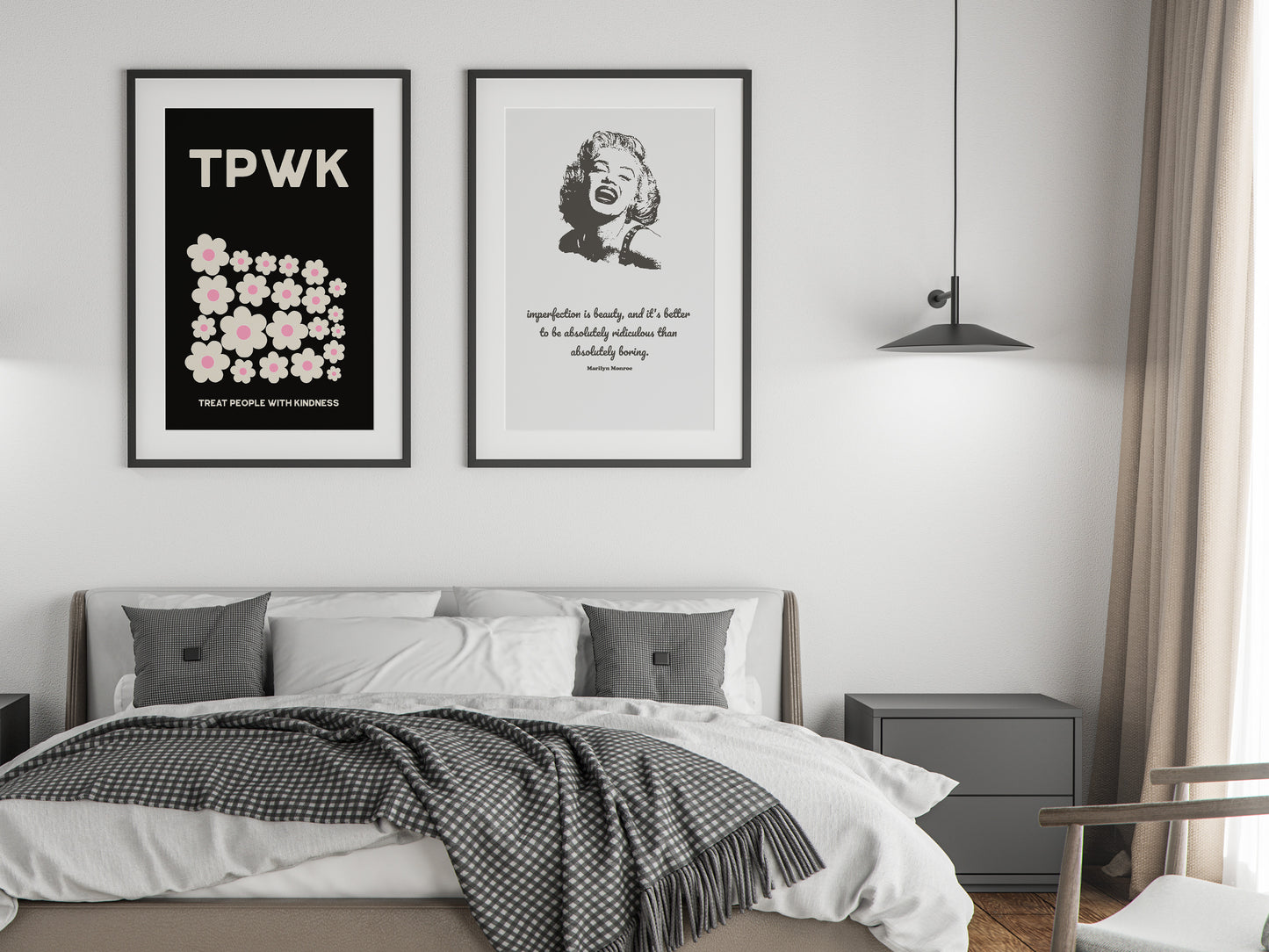 Marilyn Monroe Quote Art Print, Black and White, Hypebeast Wall Art, Teen Girl Room Decor, Digital Download
