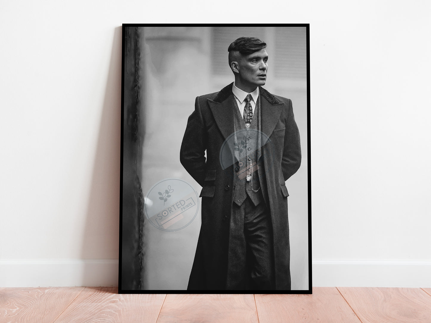 Tommy Shelby Peaky Blinders Poster Black and White Vintage Movie Wall Art Digital Download