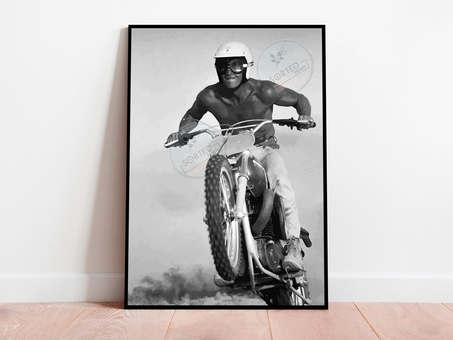 Steve McQueen Poster Black and White Vintage Movie Wall Art Digital Download Old Hollywood Decor
