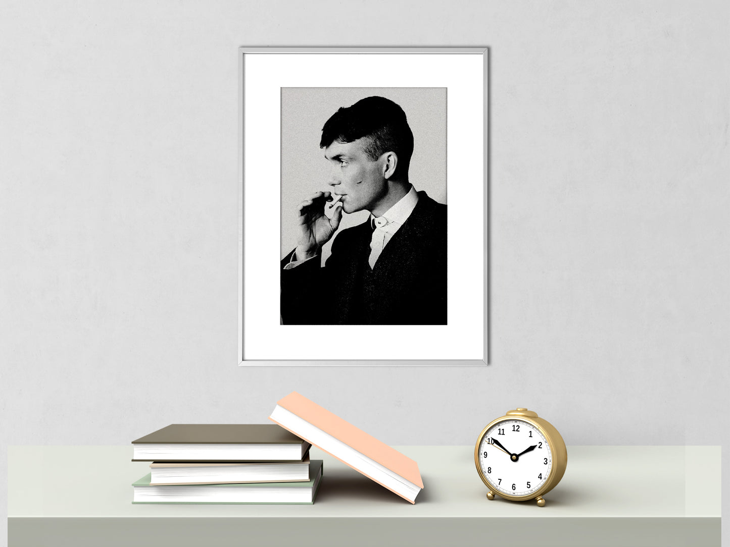 Peaky Blinders Tommy Shelby Black and White Poster Vintage Movie Wall Art Digital Download