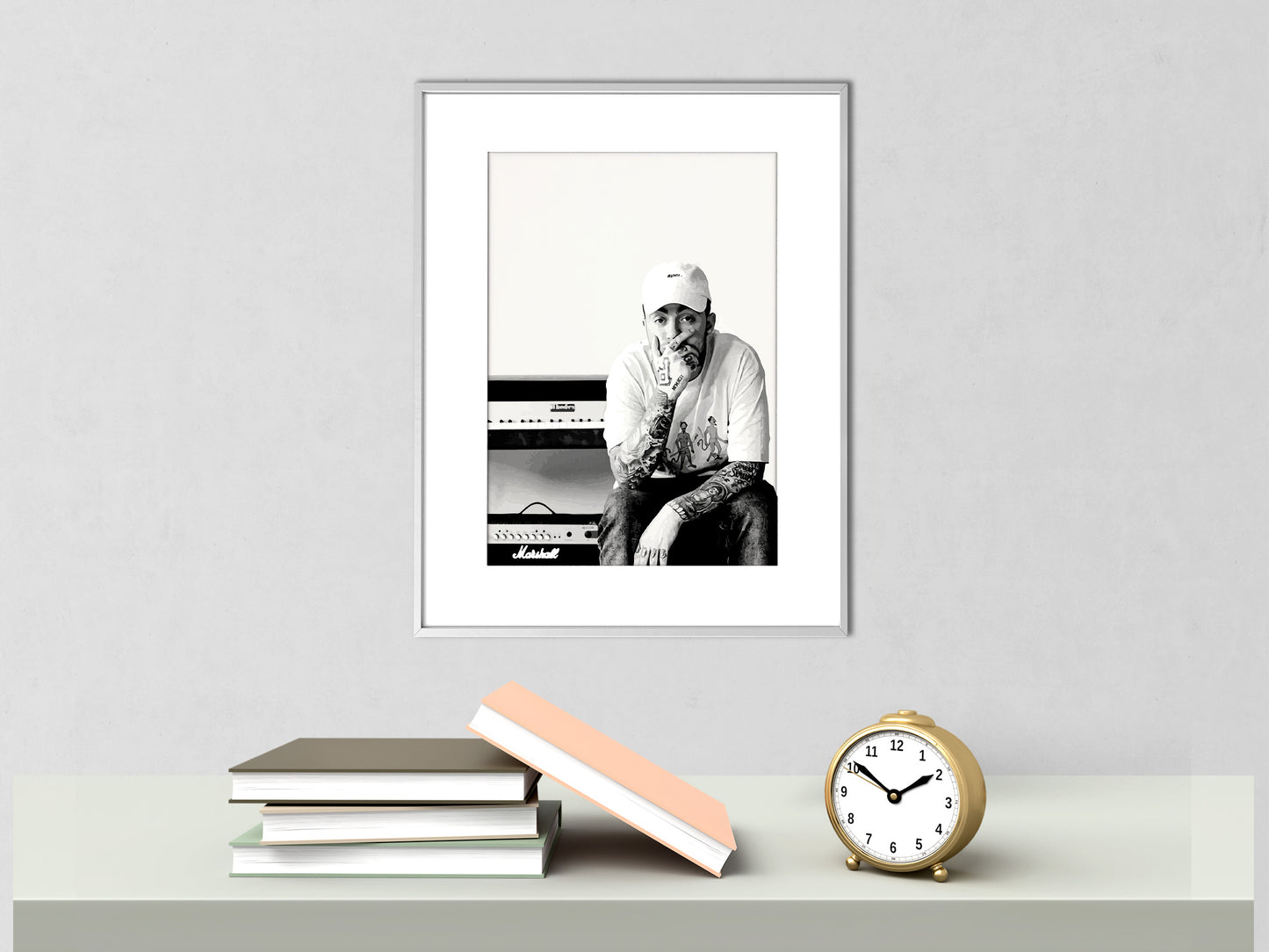 Mac Miller Poster, Black and White Hip Hop Wall Art & Rap Decor, Digital Download