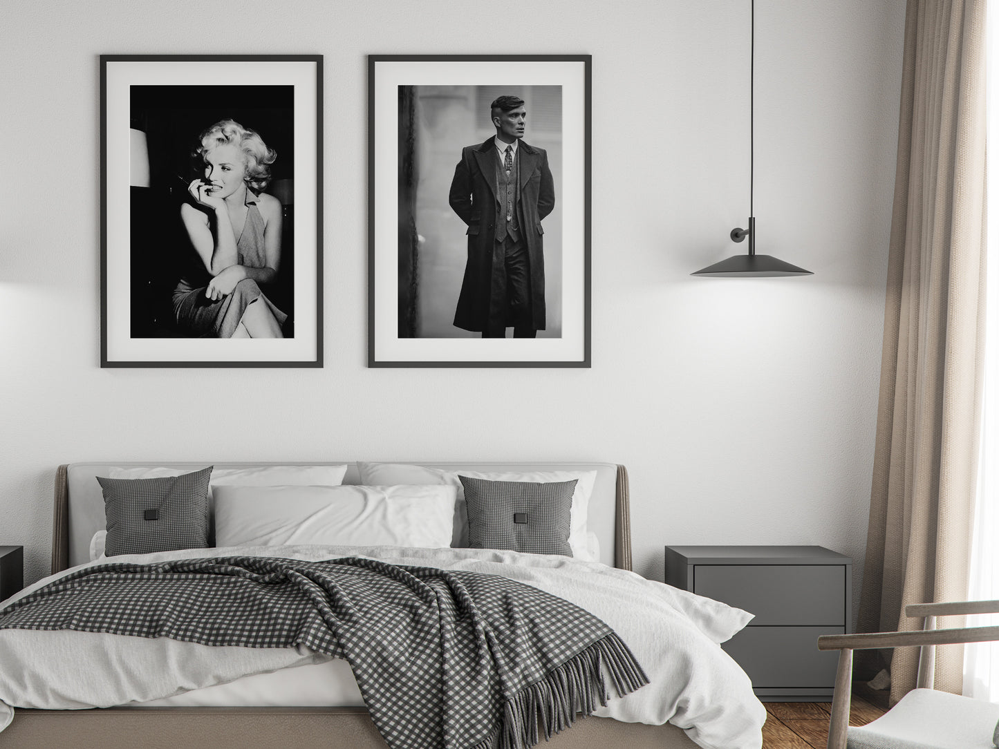 Tommy Shelby Peaky Blinders Poster Black and White Vintage Movie Wall Art Digital Download