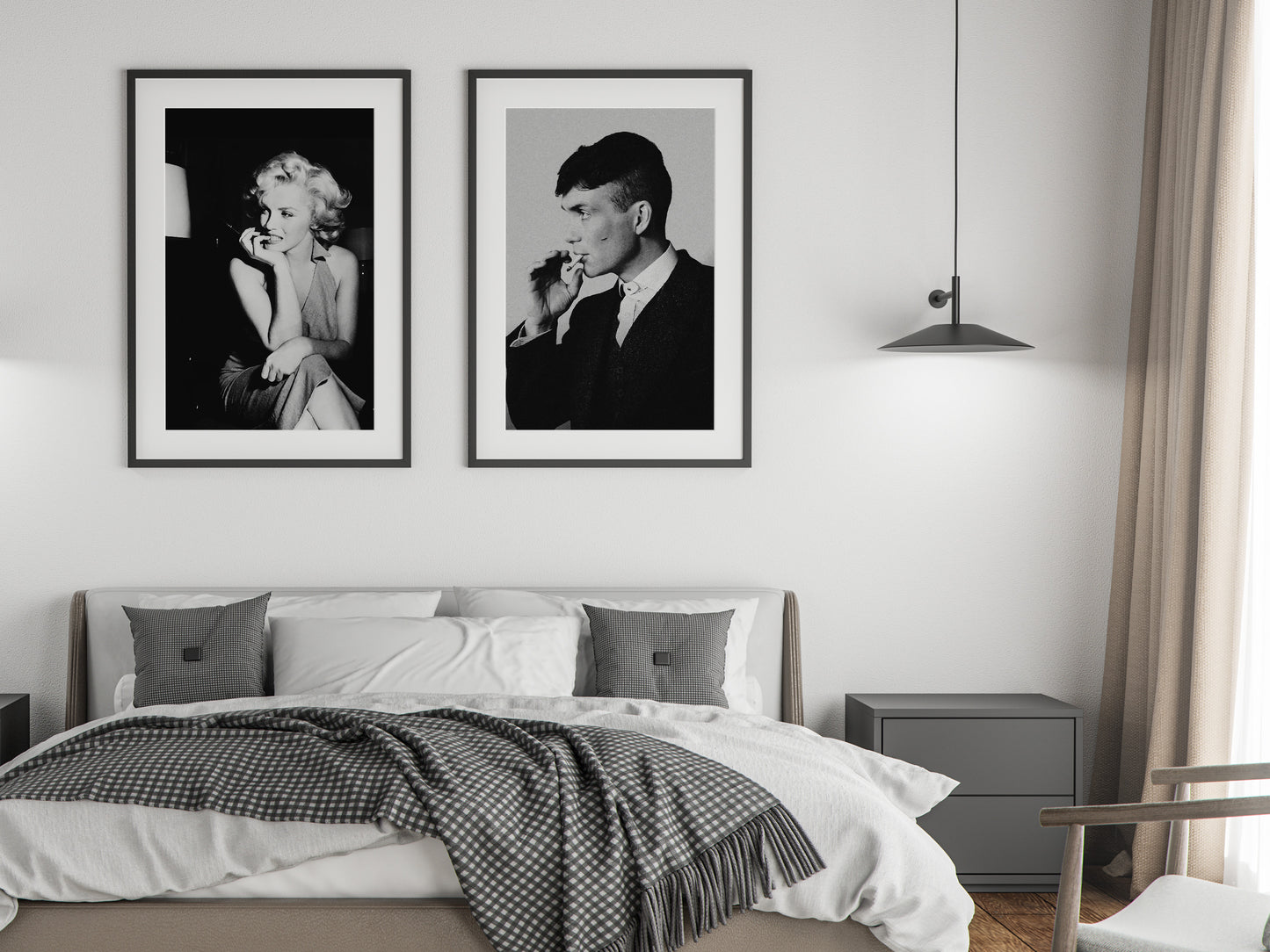 Peaky Blinders Tommy Shelby Black and White Poster Vintage Movie Wall Art Digital Download