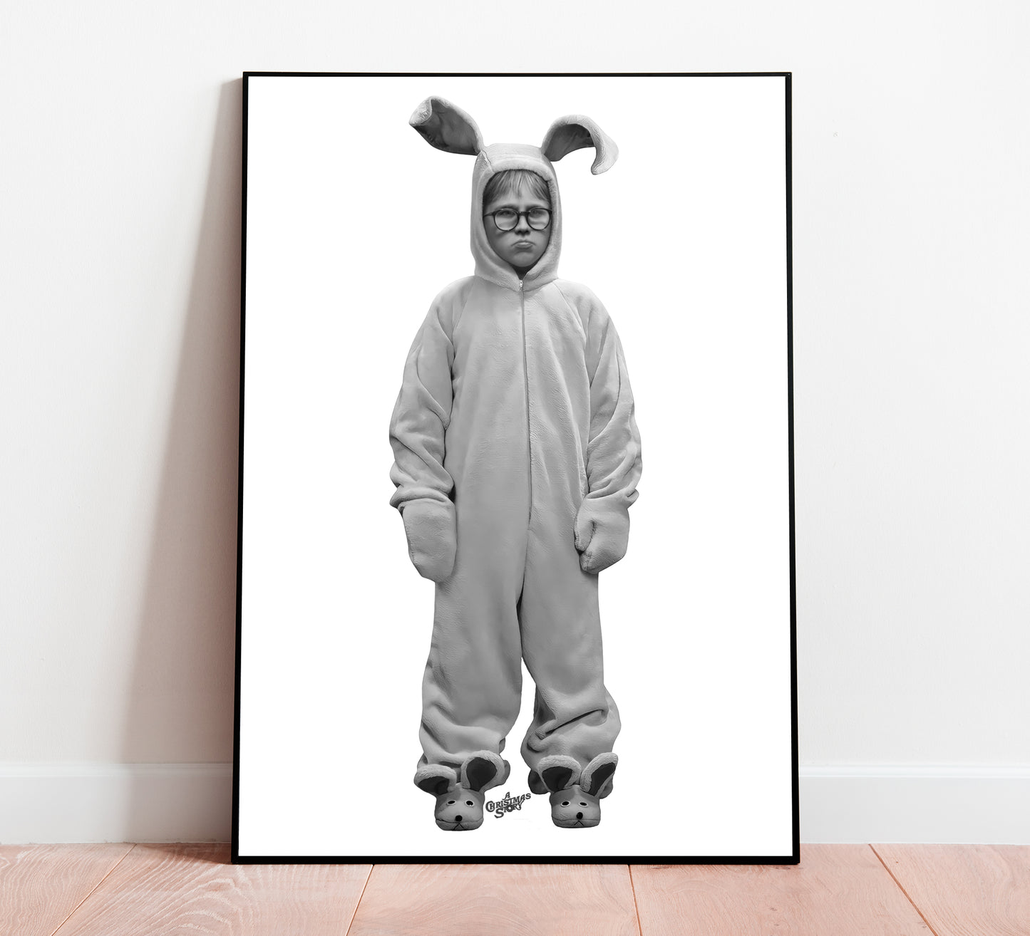 A Christmas Story Poster Ralphie Bunny Funny Holiday Wall Art Digital Download