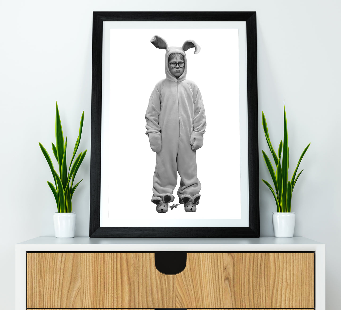 A Christmas Story Poster Ralphie Bunny Funny Holiday Wall Art Digital Download