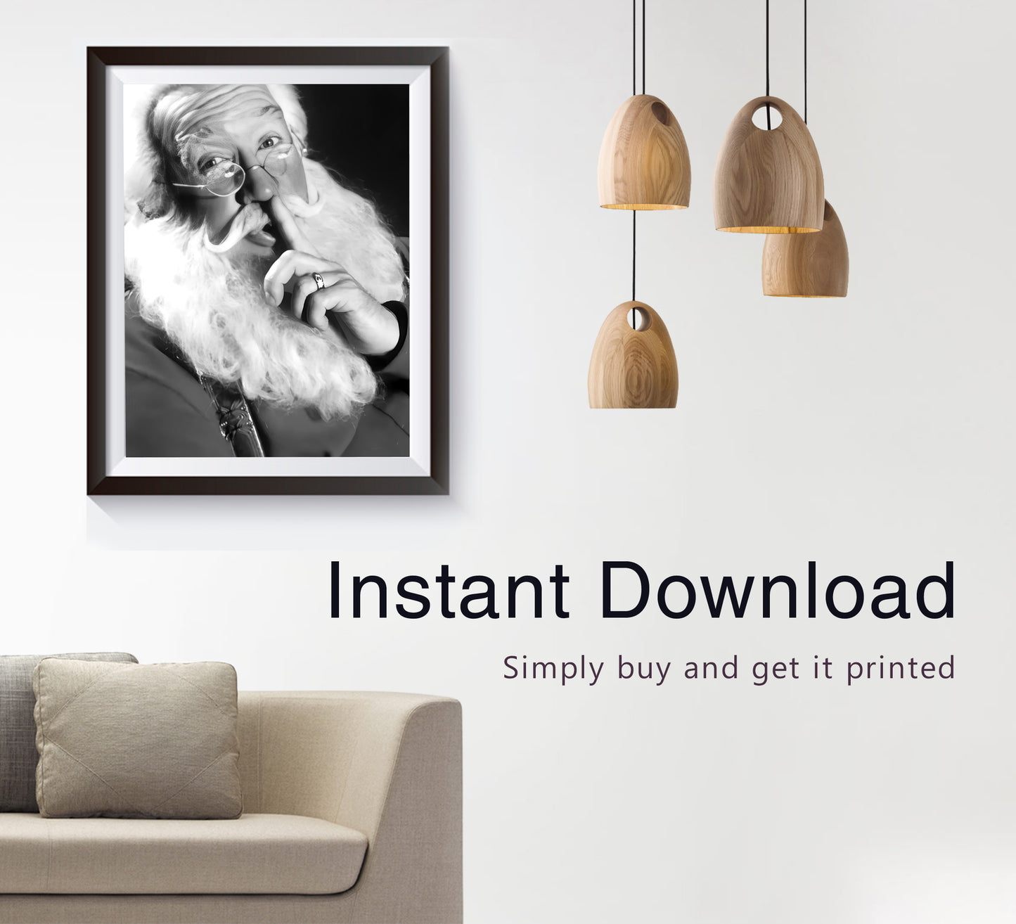 The Santa Clause Poster Tim Allen Family Christmas Comedy Wall Art Digital Download