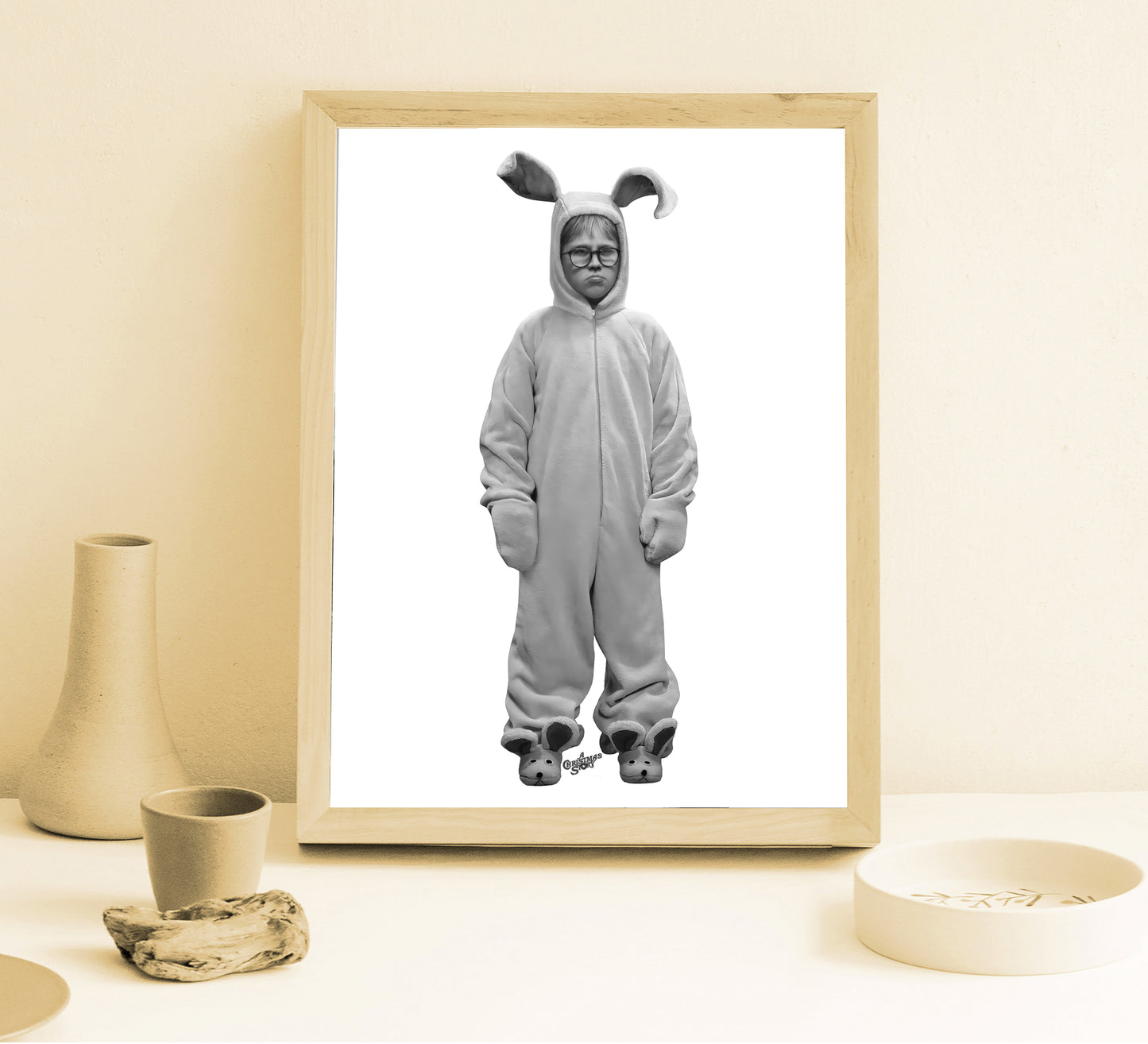 A Christmas Story Poster Ralphie Bunny Funny Holiday Wall Art Digital Download
