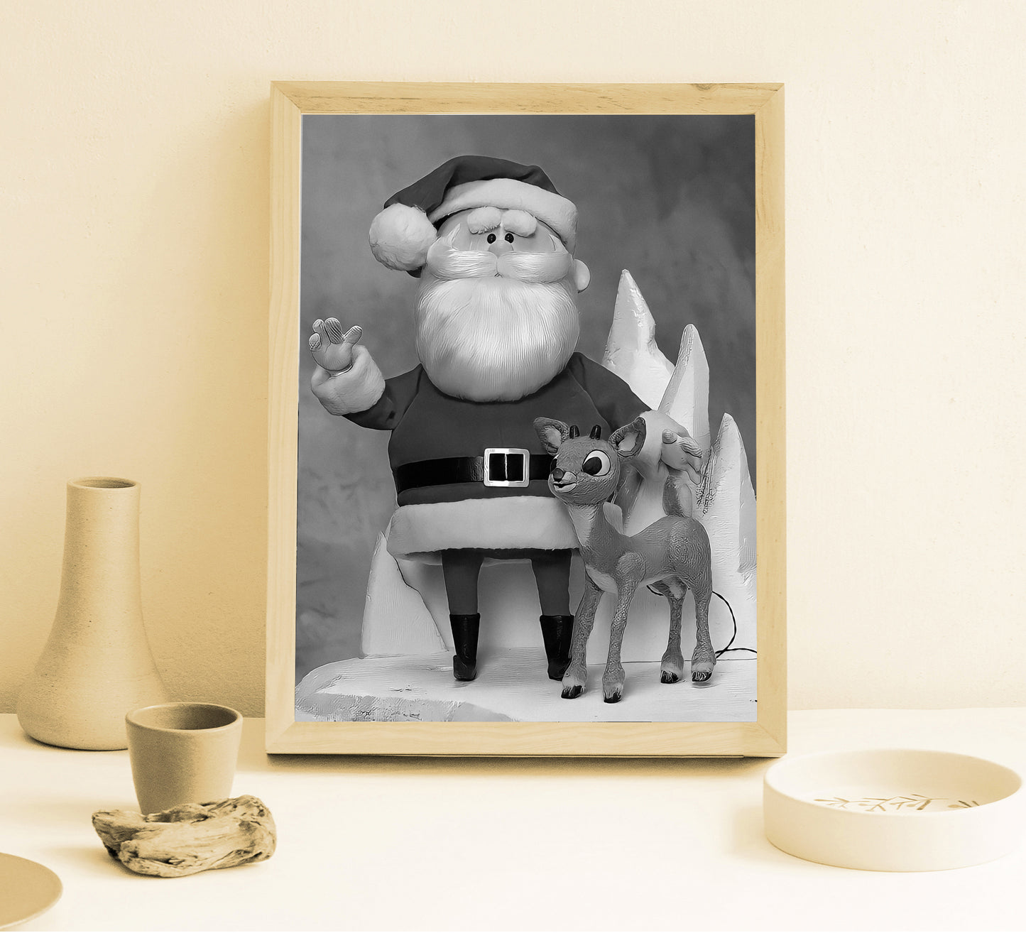 Rudolph The Red Nosed Reindeer Poster Santa Claus Vintage Christmas Digital Download