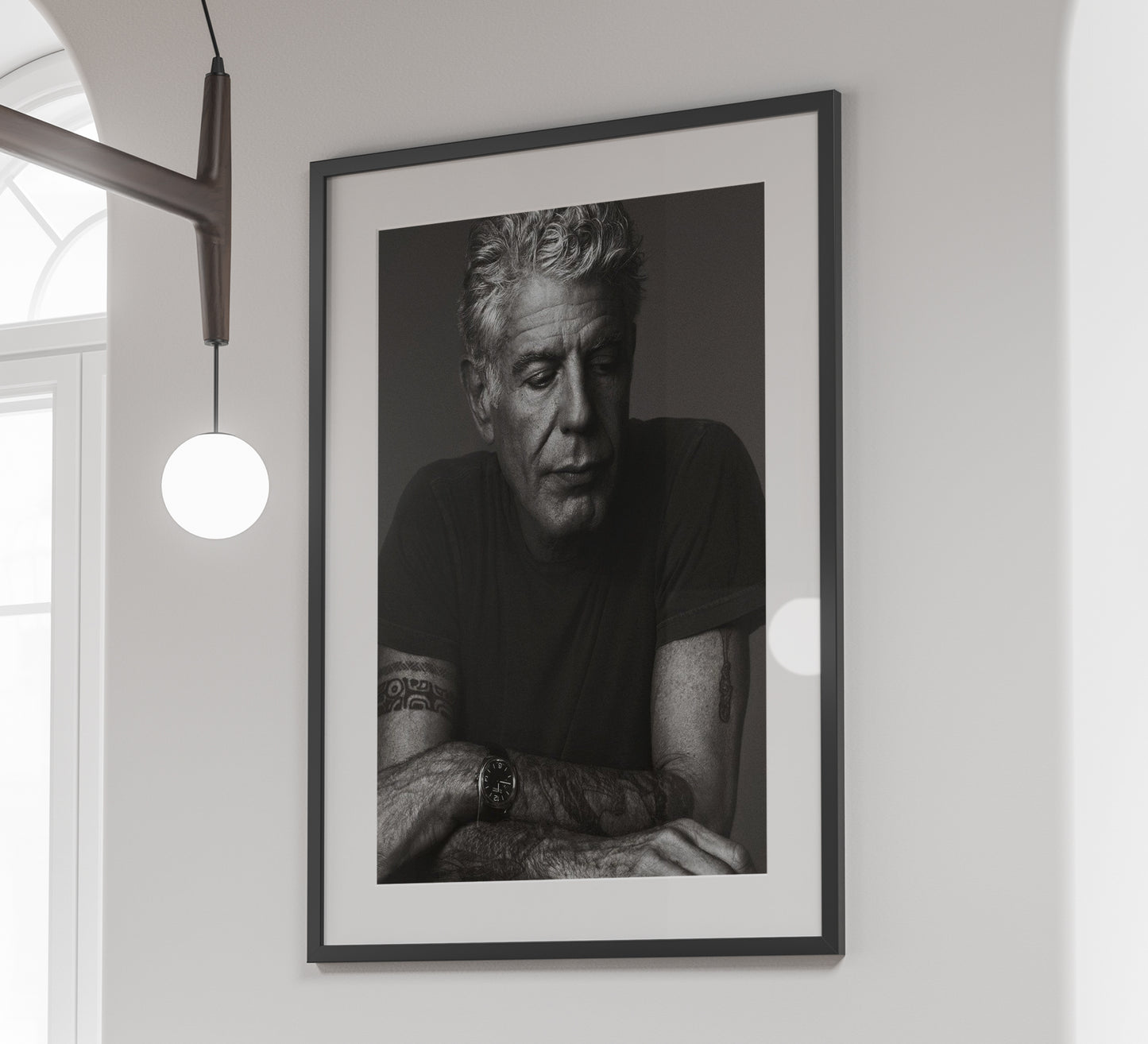 Vintage Anthony Bourdain Poster – Black and White Kitchen Wall Art Digital Download