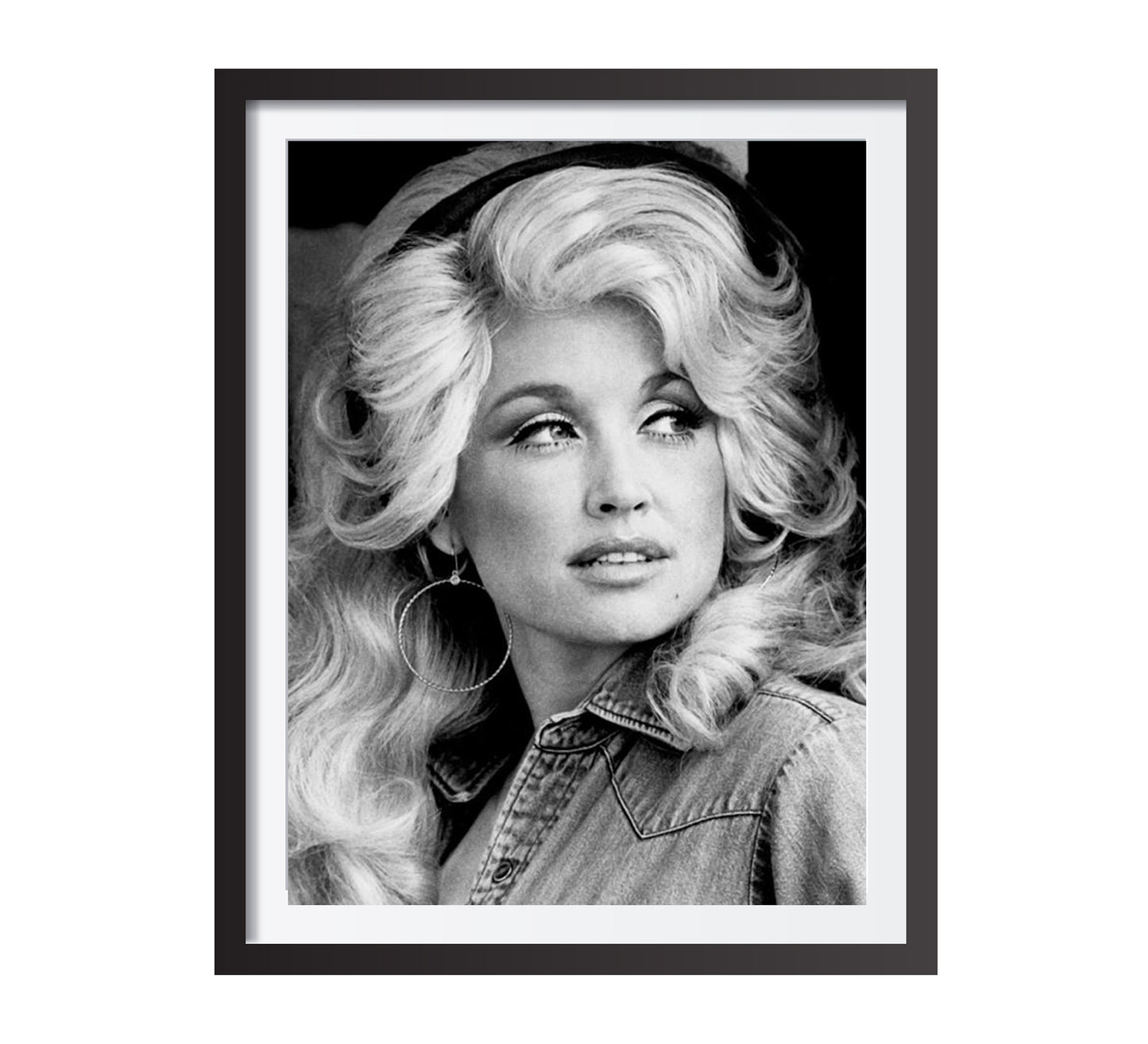 Dolly Parton Poster, Black and White, Vintage Music Poster, Fashion Photography, Feminist Print, Retro Wall Art, Music Room Decor, Digital Download