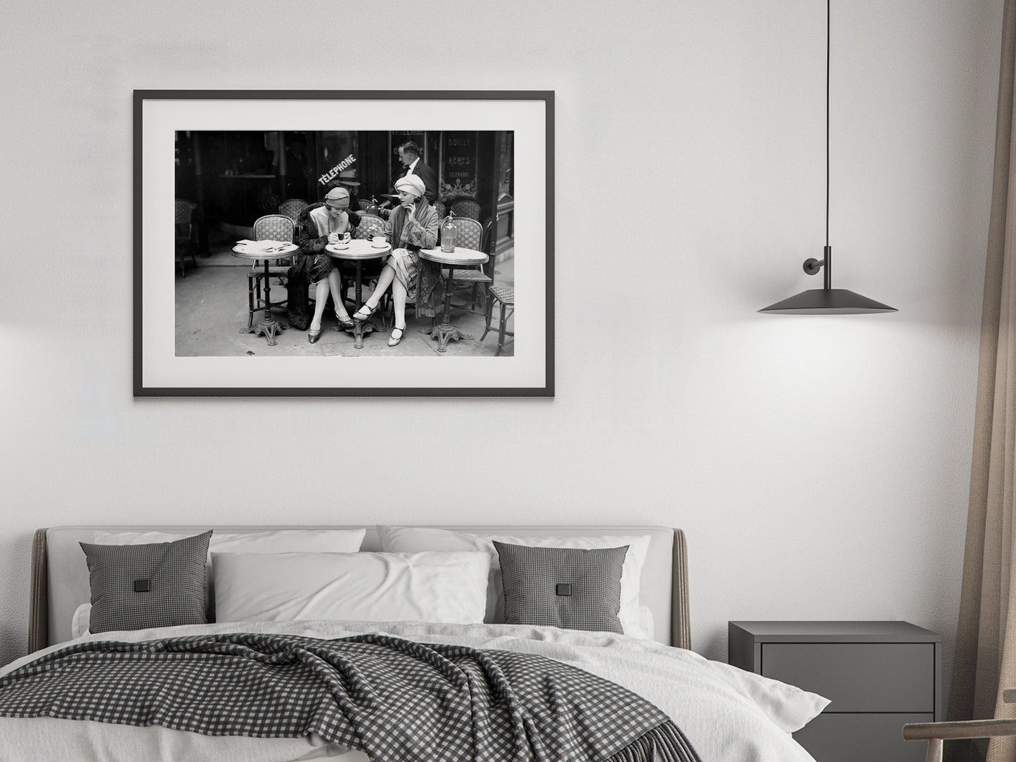 Women Drinking Coffee in Paris Print, Vintage Photography, Black and White Wall Art, Coffee Shop Decor, Kitchen Wall Art, Dining Room Decor