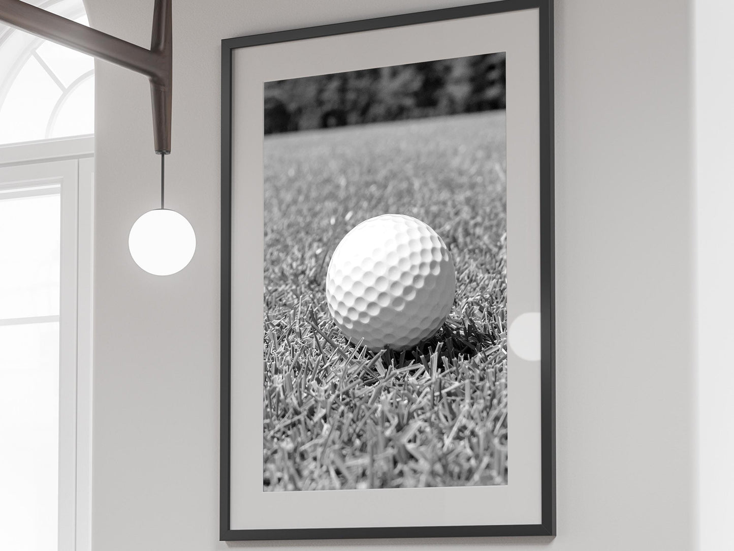 Golf Ball Print, Black and White Vintage Golf Poster, Printable Sports Wall Art, Digital Download, Gift for Golf Lovers