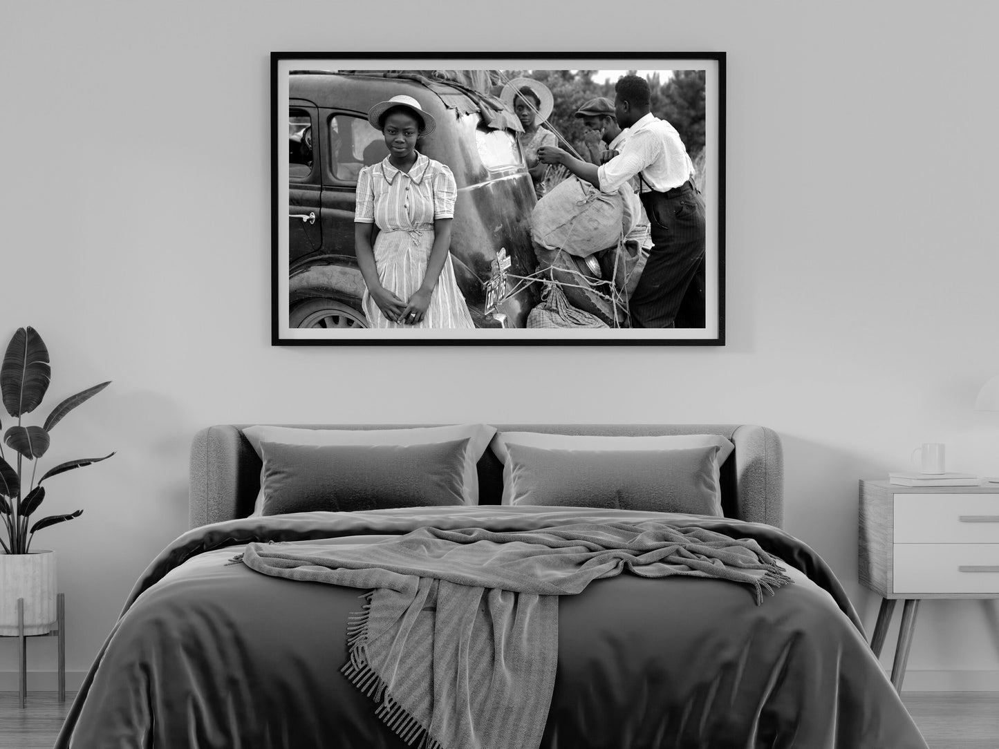 African American Woman Print, Black and White, Vintage Photo, Printable African American Wall Art, Black Woman, Digital Download, Home Decor