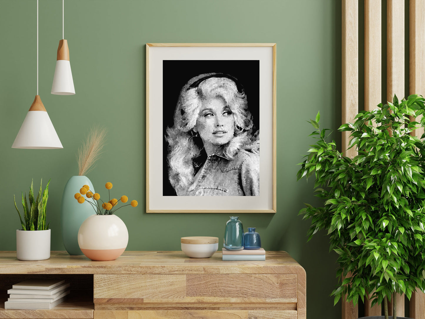 Dolly Parton Black and White Poster – Vintage Country Music Wall Art Digital Download