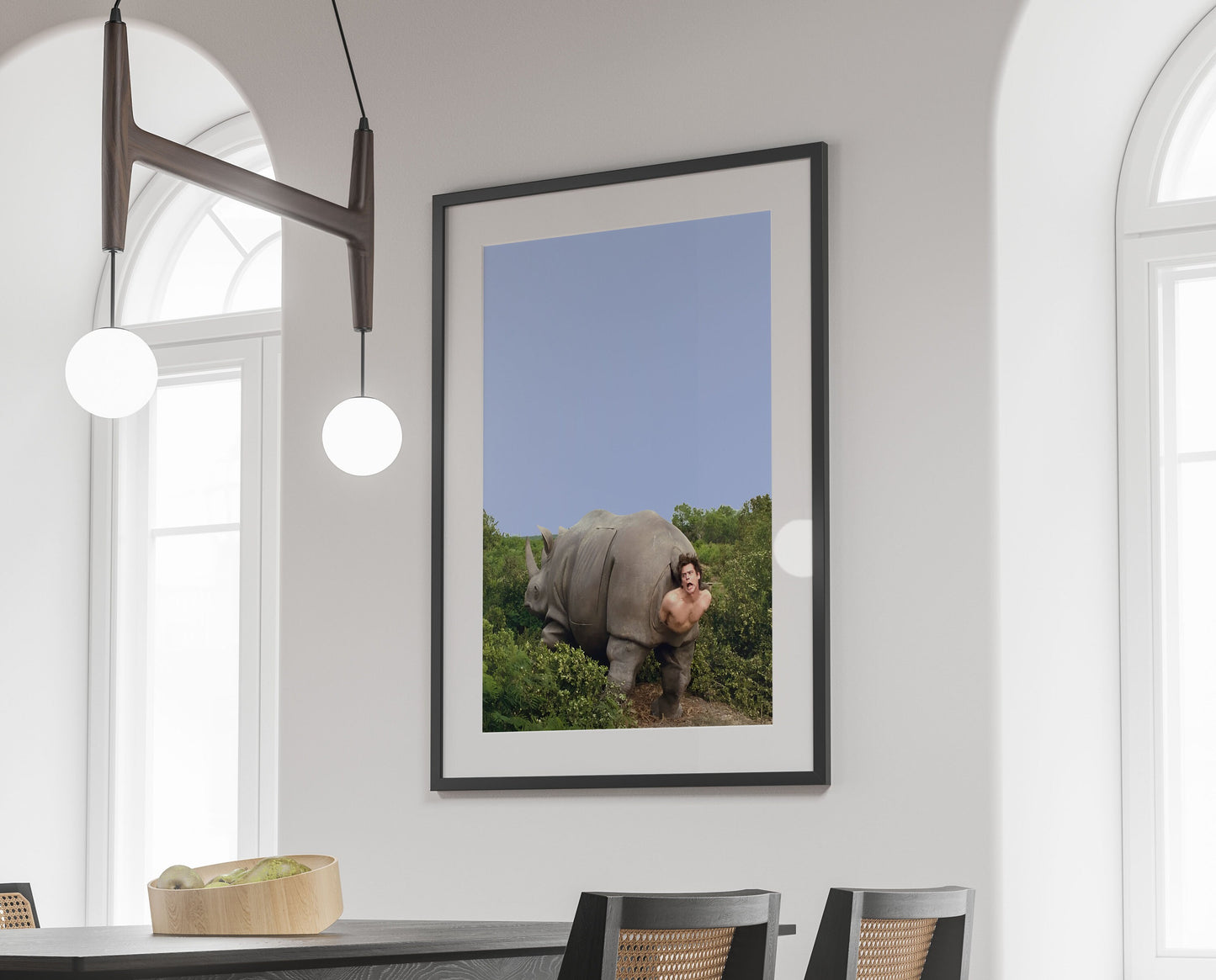 Ace Ventura Rhino Scene Poster Funny Jim Carrey Comedy Wall Art Digital Download