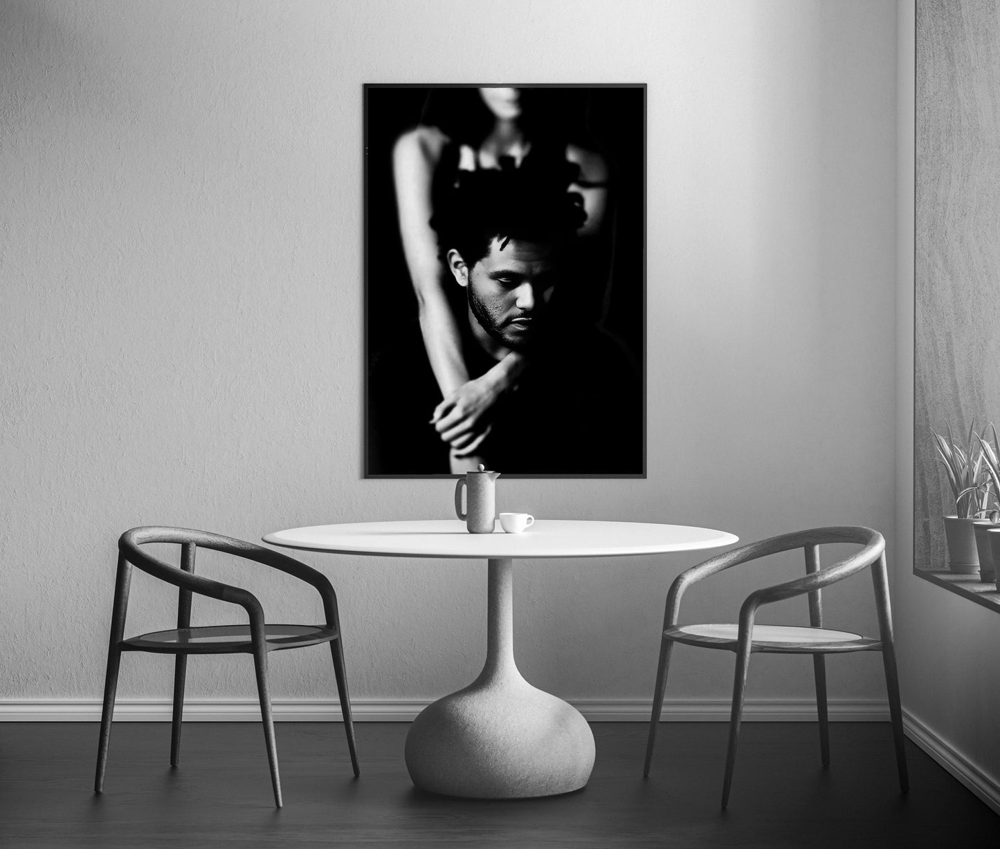 The Weeknd Emotional Black and White Portrait Music Art Digital Download