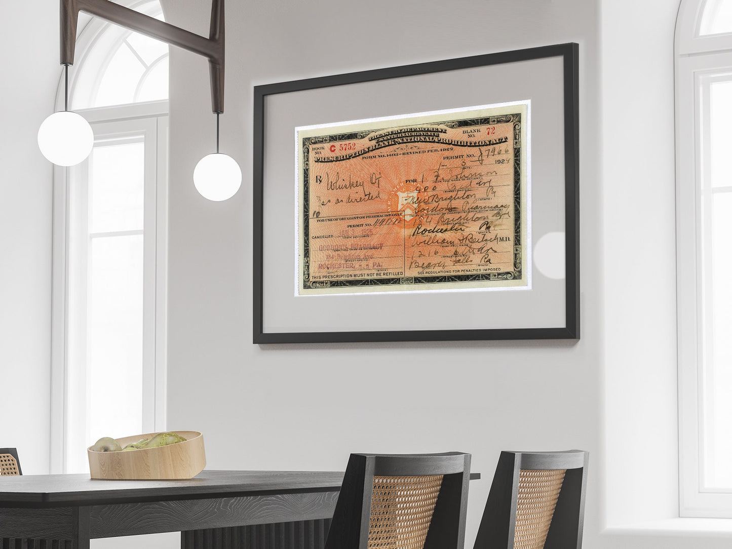 Prohibition Whisky Prescription Poster – Vintage Photo Print, Bar Cart Wall Art, 1920s Rustic Liquor Decor, Digital Download