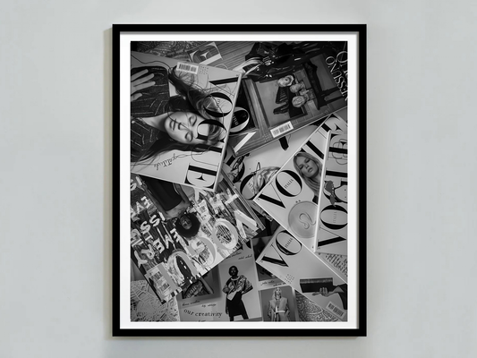 Vogue Magazine Collage Fashion Editorial Wall Art Print Digital Download