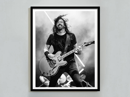 Dave Grohl Live Guitar Performance Rock Music Poster Digital Download