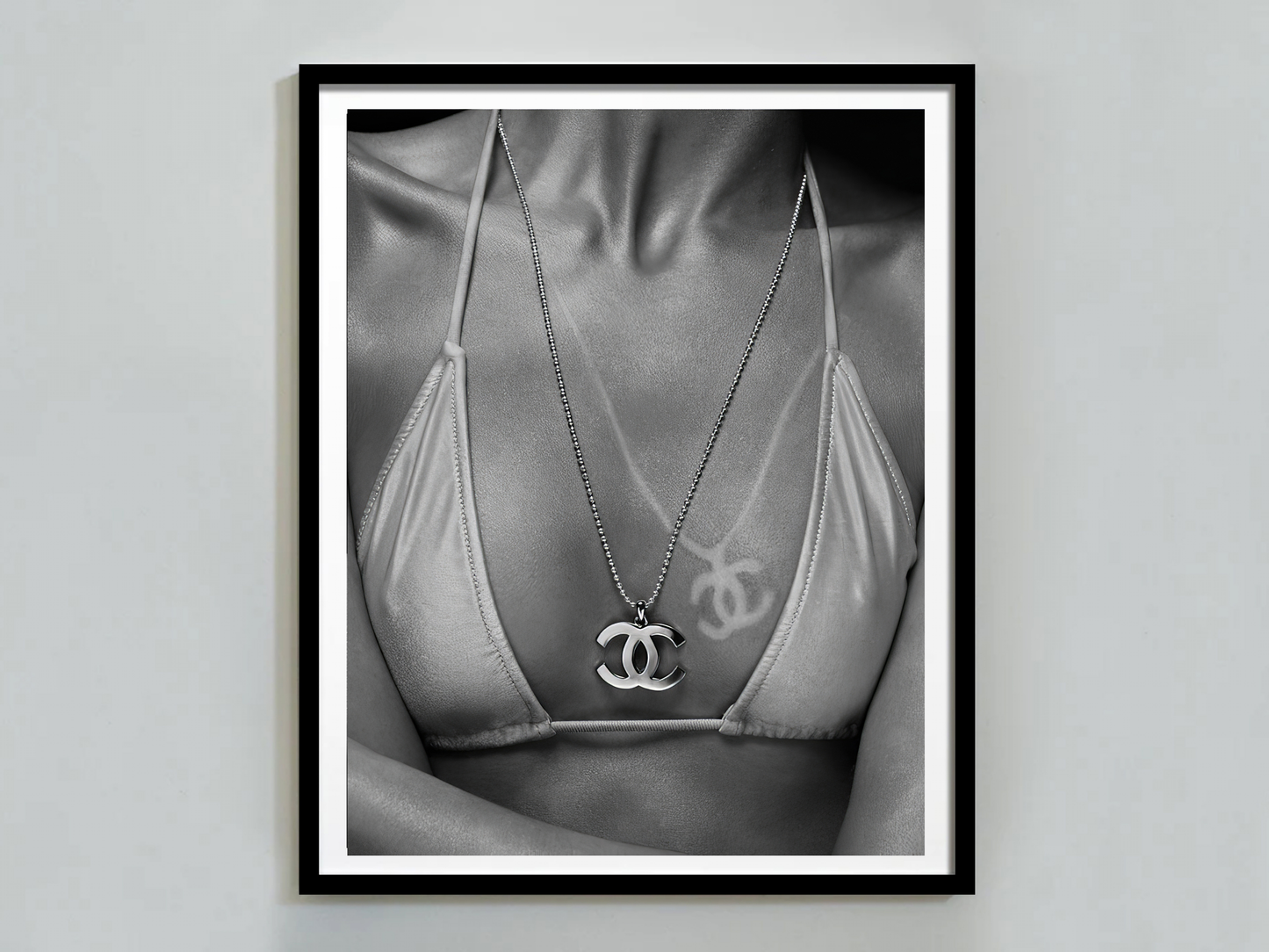 Chanel Logo Necklace Bikini Fashion Photography Poster Digital Download