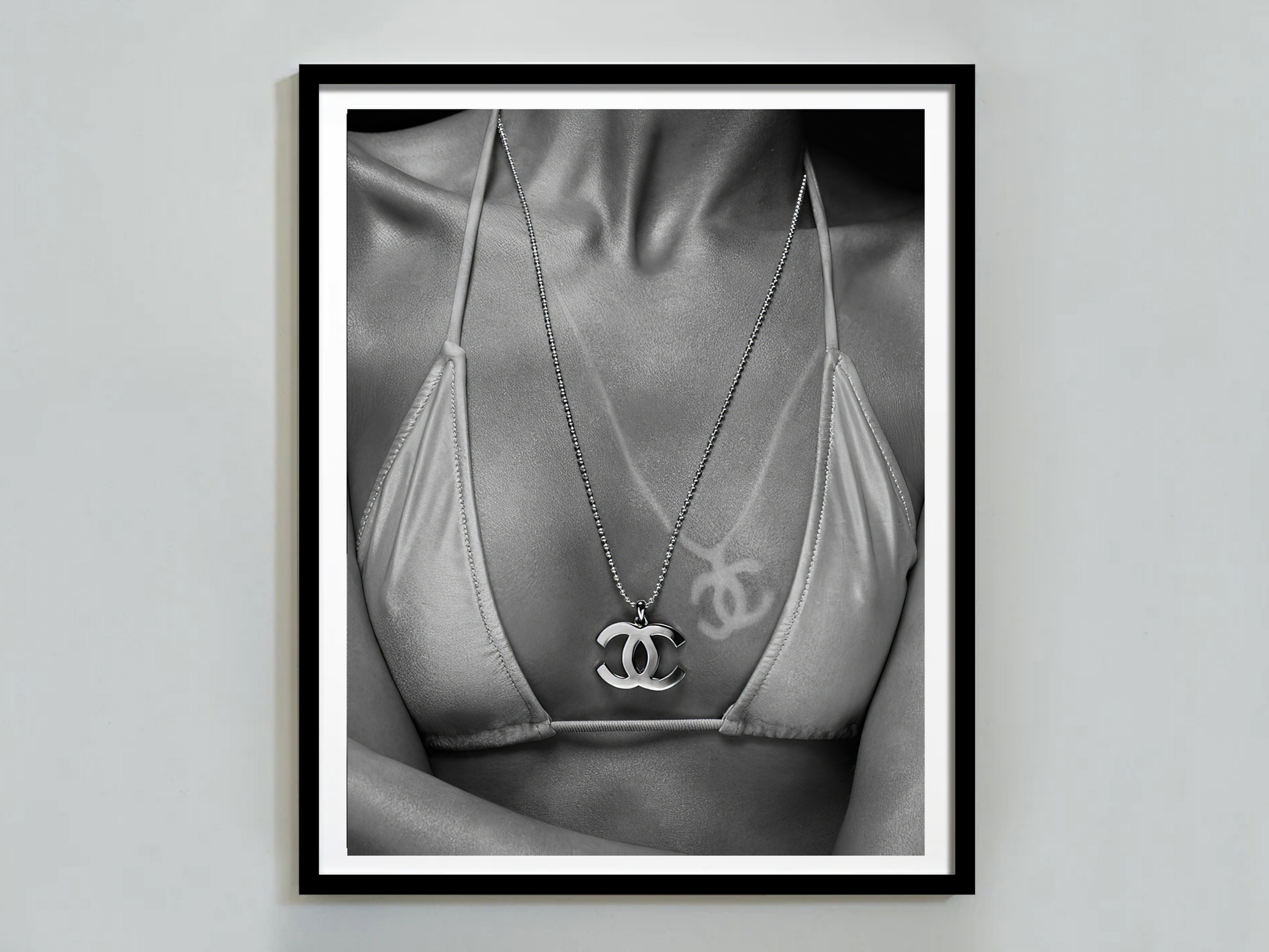 Chanel Logo Necklace Bikini Fashion Photography Poster Digital Download
