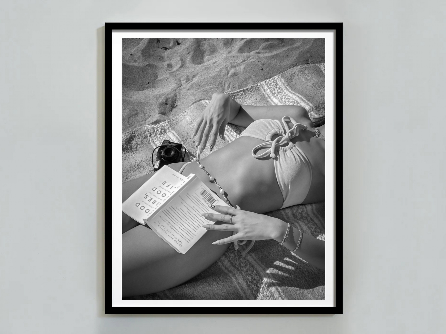 Summer Beach Reading with Camera and Book by Nigel Slater Digital Download