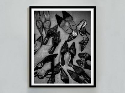 Prada Gucci Fendi Designer Heels Luxury Fashion Poster Digital Download