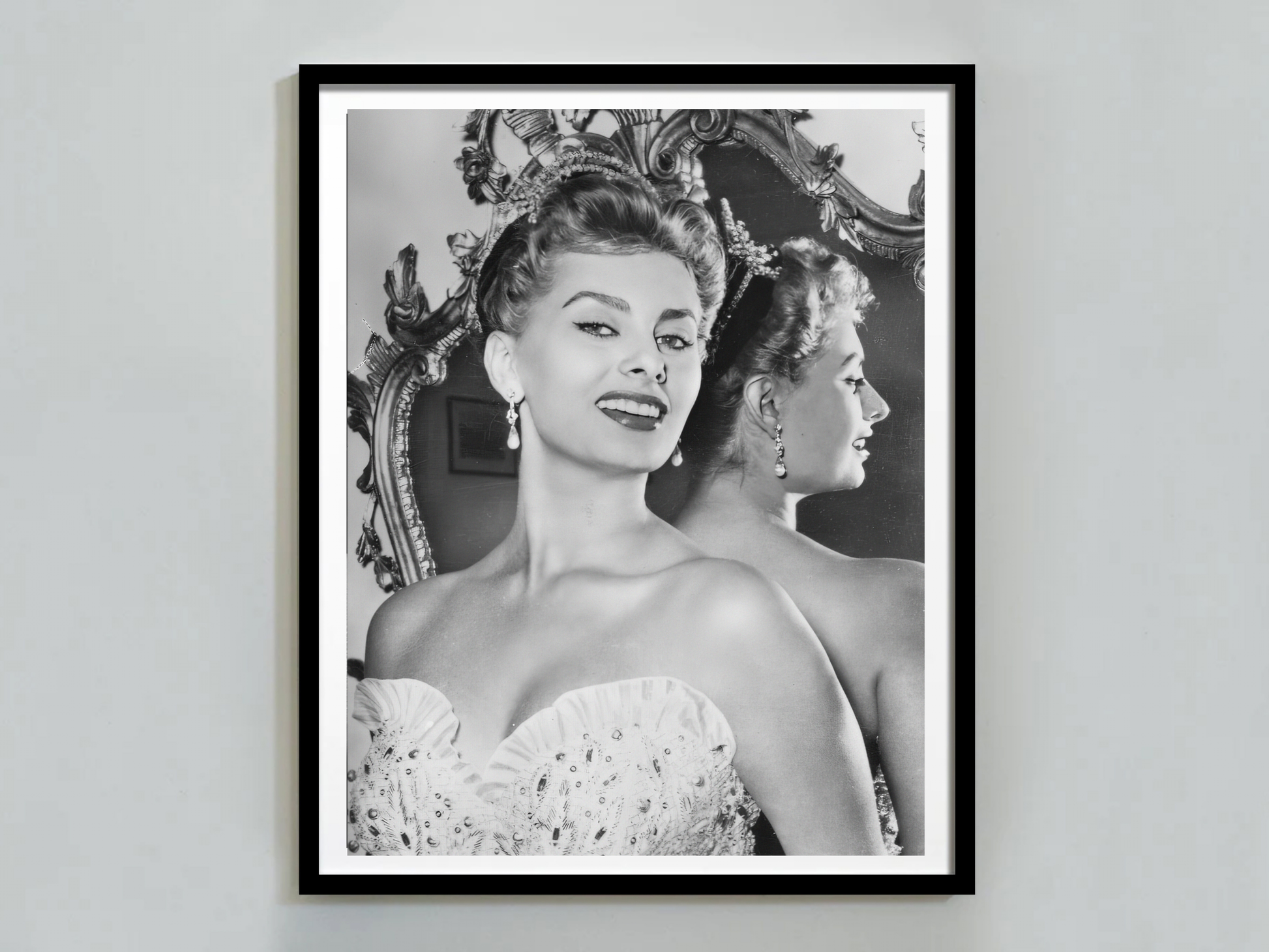 Sophia Loren Vintage Hollywood Glamour Portrait Poster Digital Download