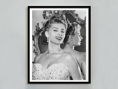 Sophia Loren Vintage Hollywood Glamour Portrait Poster Digital Download