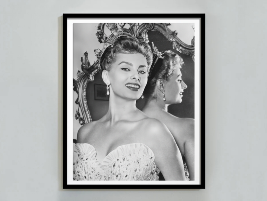 Sophia Loren Vintage Hollywood Glamour Portrait Poster Digital Download