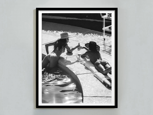 Women in Bikinis with Cowboy Hats by Poolside Digital Download