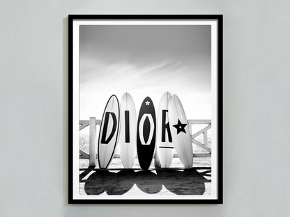 Dior Surfboards Fashion Poster Luxury Brand Wall Art Digital Download
