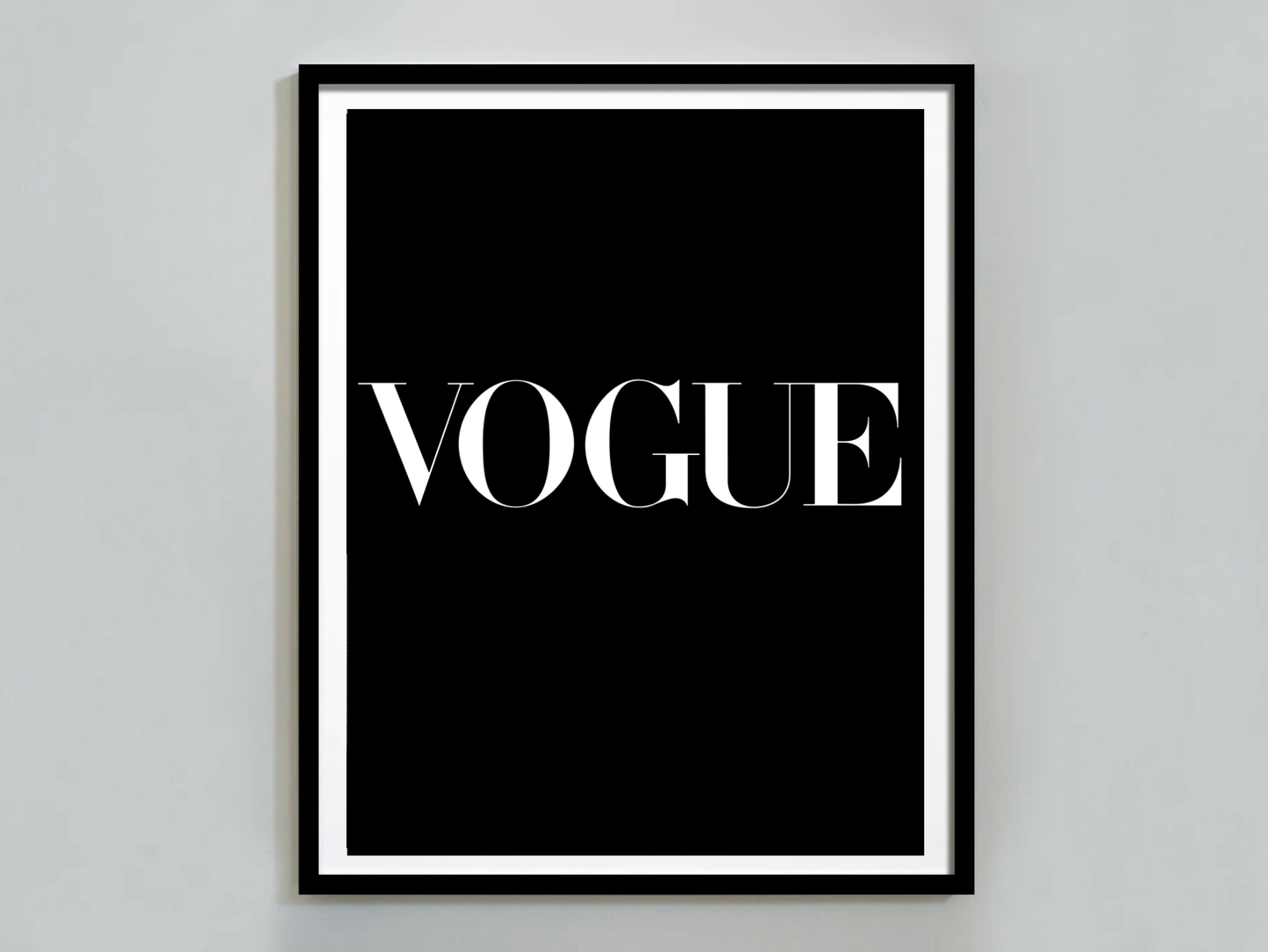 Vogue Fashion Magazine Iconic Black and White Logo Digital Download