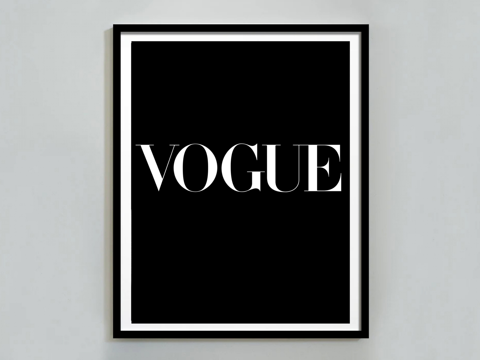 Vogue Fashion Magazine Iconic Black and White Logo Digital Download