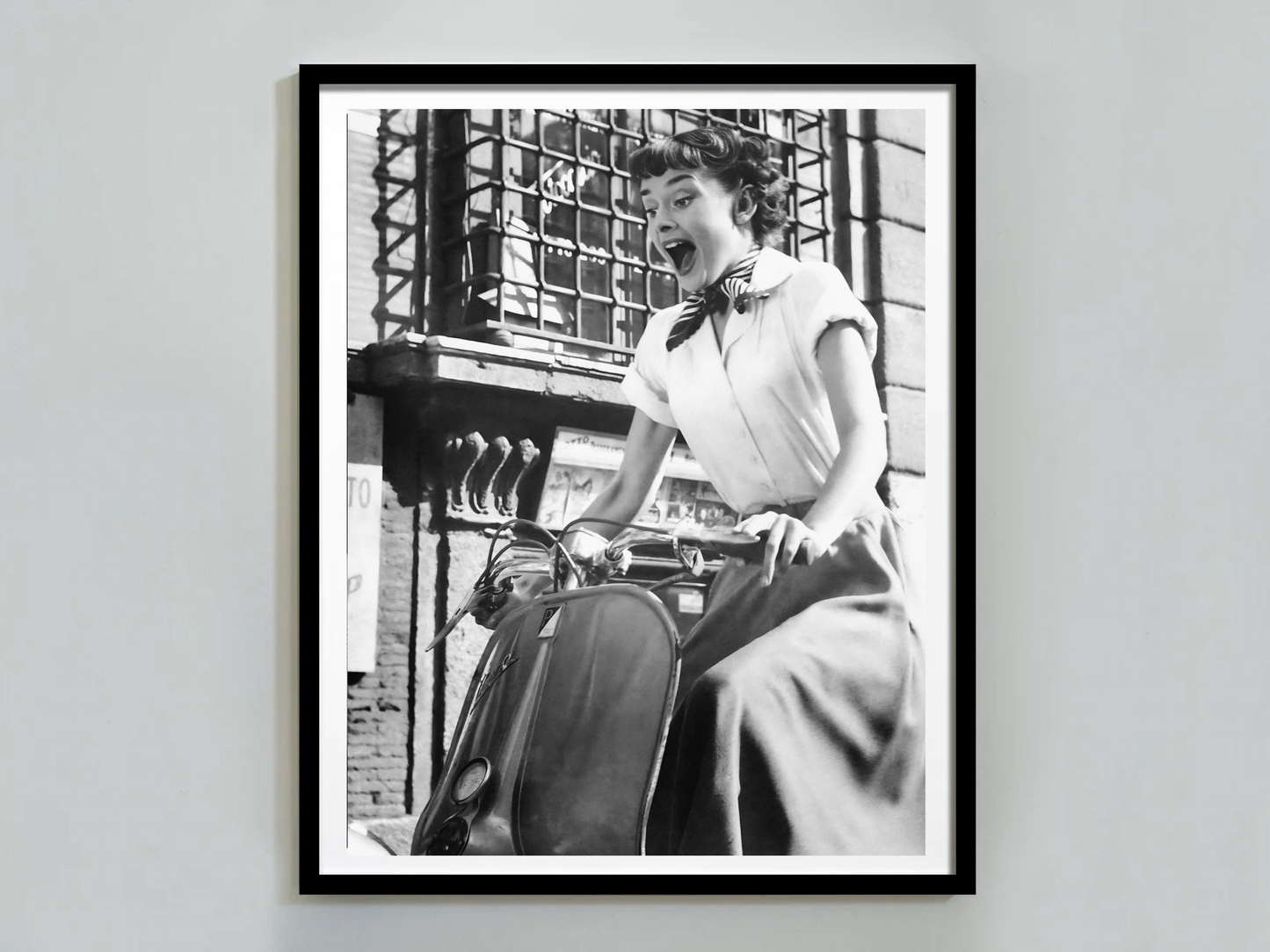 Audrey Hepburn Roman Holiday Vespa Scene Paramount Pictures Poster Digital Download