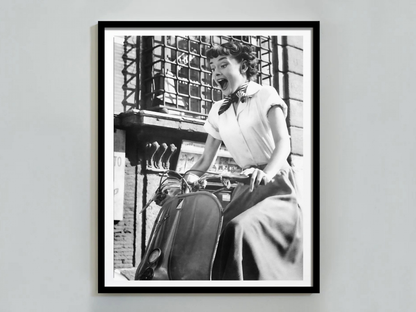 Audrey Hepburn Roman Holiday Vespa Scene Paramount Pictures Poster Digital Download