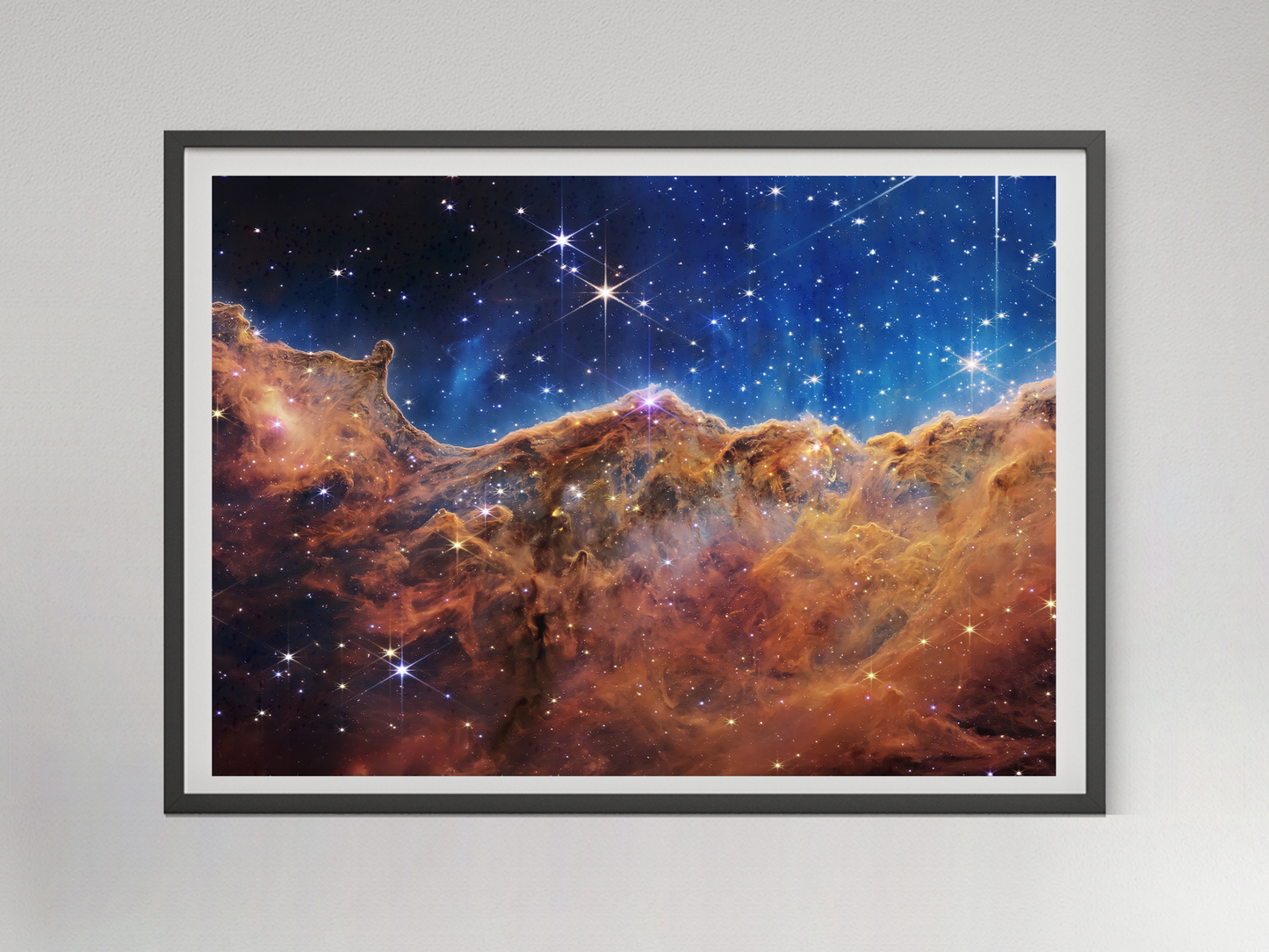 NASA James Webb Space Telescope Carina Nebula Cosmic Starfield Digital Download