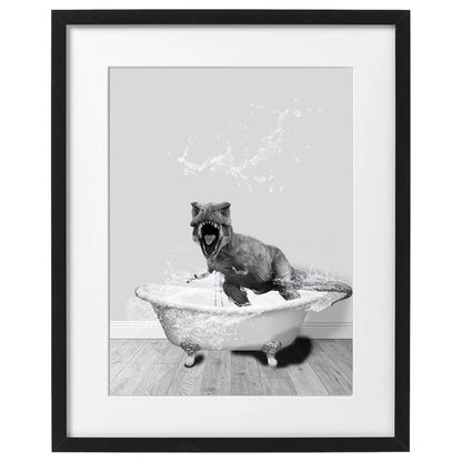 dinosaur in bathroom printable bathroom wall art dinosaur wall art animal print dinosaur photo kids bathroom decor bathroom art print printable wall art poster, digital download
