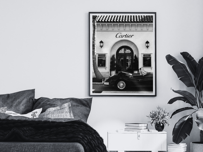 Cartier Boutique Poster Luxury Storefront Classic Car Wall Art Digital Download
